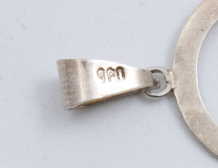 Vintage 980 Silver 3 Different Sized Rings Pendant! - 47Silver - 