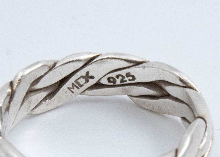 Vintage Sterling Silver Intertwined &amp; Twisted Band! [Size 8.5 US] Made in Mexico - 47Silver - 